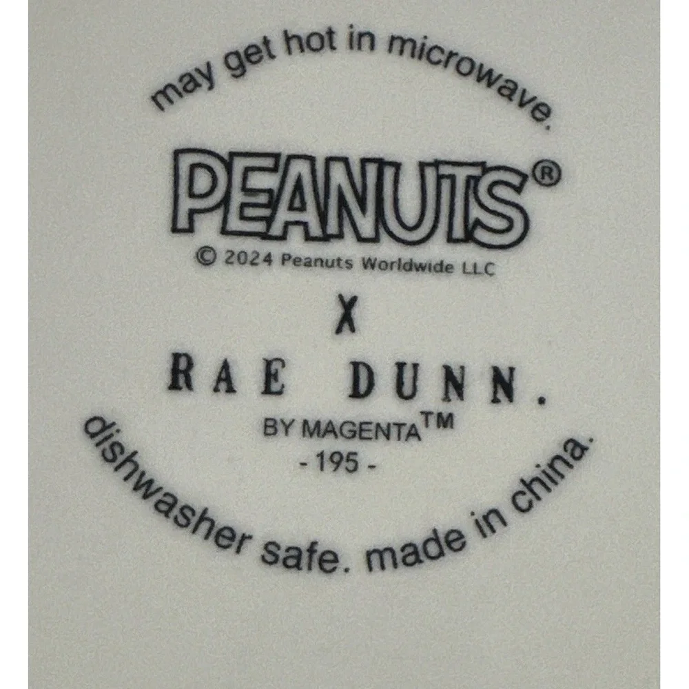 Rae Dunn Peanuts Dog Cat Pet Bowl, Winter Christmas, Paw La La !